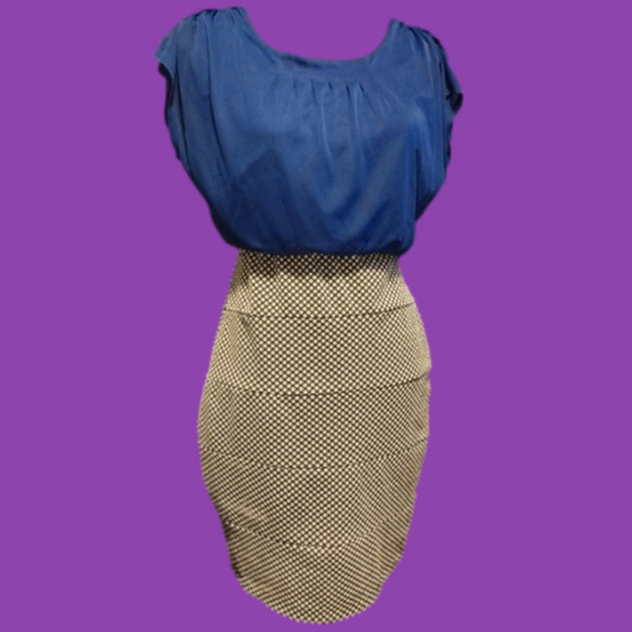 BLUE & Polka Dot Dress - Picture 1 of 5